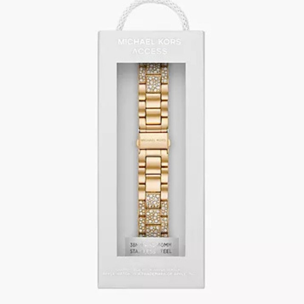 Michael Kors Women's Gold-Tone Stainless Steel Band for Apple Watch, New-in-Box